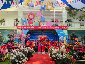Trường Mầm non Hoa Hồng sôi động với chương trình Canaval Hoa Hạ Long Chào xuân Ất Tỵ 2025