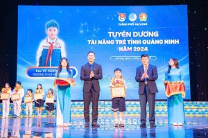 Thành Đoàn Hạ Long tuyên dương Tài năng trẻ và thanh thiếu nhi tiêu biểu làm theo lời Bác năm 2024.