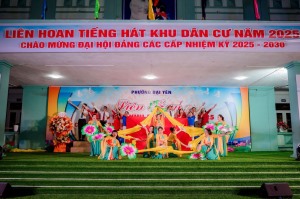 Phường Đại Yên: Liên hoan tiếng hát khu dân cư chào mừng Đại hội Đảng các cấp