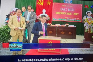 Đại hội Chi bộ khu phố 4, phường Trần Hưng Đạo nhiệm kỳ 2025 – 2027