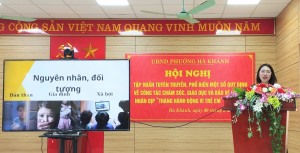 Phường Hà Khánh tuyên truyền phổ biến giáo dục pháp luật chăm sóc, giáo dục và bảo vệ trẻ em năm 2025