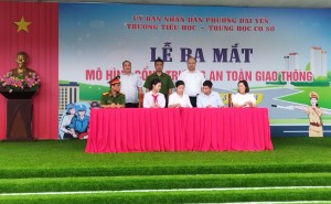 Phường Đại Yên ra mắt mô hình “Cổng trường an toàn giao thông"